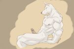 abs anthro biceps big_muscles canid canine canis casual_erection casual_nudity dobermann domestic_dog dragondrawer erection fur genitals humanoid_genitalia humanoid_hands humanoid_penis male mammal muscular muscular_anthro muscular_male nipples nude pecs penis pinscher quads sitting solo solo_focus triceps white_body white_fur 