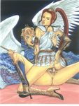  angel_wings anus armlet armor ass bed belt beltskirt blue_eyes boots breastplate breasts codpiece covered_nipples cowgirl_position dress dress_lift earrings girl_on_top hand_on_ass helmet high_heels high_ponytail impossible_clothes incest jewelry knee_boots large_breasts lipstick long_hair lying makeup masters_of_the_universe mother_and_daughter multiple_girls no_panties object_insertion on_back open_mouth pandora's_box pillow ponytail pussy red_hair red_lipstick sex short_dress sidelocks sorceress_(motu) spread_legs staff straddling teela tiara tongue traditional_media uncensored vaginal vaginal_object_insertion vambraces weapon white_dress wings yuri 