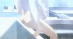  1boy 1girl animated animated_gif ass barefoot bathroom feet gif holding itou_makoto nude saionji_sekai school_days sex tub 