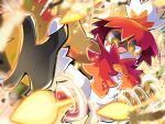  bird blurry brown_eyes commentary_request highres hisuian_decidueye looking_down open_mouth pokemon pokemon_(creature) solo sowao. talons tongue yellow_pupils 
