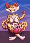  anthro breasts clawroline claws duo felid female female/female hi_res kirby kirby_(series) kirby_and_the_forgotten_land leopard looking_at_viewer mammal michisamael nintendo pantherine seductive spots spotted_body thick_thighs video_games wide_hips yellow_eyes 