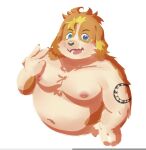  anthro belly blue_eyes canid canine canis cut_sur domestic_dog floppy_ears hisaki_(live-a-hero) lifewonders live-a-hero male mammal musclegut navel nipples pecs solo tattoo video_games 