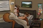  alarm_clock anthro black_nose blinds breasts brown_body brown_fur brown_hair brown_nose buckteeth calendar clock clothed clothing duo erection erection_under_blanket eyes_closed female fluffy fluffy_tail footwear framed_picture fur glass gulonine hair keenfox lamp landscape_painting male male/female mammal marten morning morning_wood mustelid musteline nude open_mouth pink_nose pitching_a_tent rodent sciurid sleeping socks teeth the_great_wave_off_kanagawa topless topless_female topless_male waking_up water_glass wave yawn 