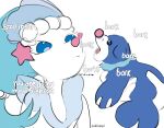  2016 5:3 ambiguous_gender barking digital_drawing_(artwork) digital_media_(artwork) duo english_text faceless_character faceless_human feral hair human looking_at_another low_res male mammal marine meme nintendo open_mouth parent_and_son pinniped pok&eacute;mon pok&eacute;mon_(species) popplio primarina sakisaipi scared simple_background text video_games 