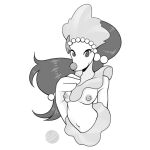  1:1 2018 anthro areola black_and_white breasts female hair long_hair mammal marine monochrome nintendo nipples pinniped pok&eacute;mon pok&eacute;mon_(species) primarina simple_background smile solo video_games weepinbelly white_background 