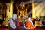  absurd_res anthro buddhism canid canine canis duo eifiemoth felid female hi_res jaxs leopard lord_katsumoto_moritsugu_wolf male male/female mammal meditation pantherine shrine wolf 