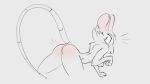  2021 anthro breasts butt female fingers fur glistening glistening_butt grey_background hi_res looking_at_viewer looking_back mammal murid murine nipples nude pink_butt pink_ears pink_nipples portrait rat restricted_palette rodent schmutzo simple_background sketch solo three-quarter_portrait 