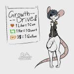  animated anthro black_hair clothing coat expansion genitals hair hyper hyper_genitalia male male/male mammal mouse murid murine rodent shuffy shuffy_(character) solo topwear 