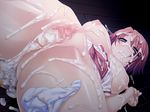  1girl ahegao breasts censored cum cum_pool cumdrip cumpool fucked_silly game_cg nipples panties pussy school_uniform solo underwear 