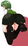  anus feet highres idolmaster otonashi_kotori pussy short_hair skirt soles thighhighs toes 