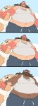  absurd_res anthro balls belly big_belly bite brown_body brown_hair cartoon_network clothed clothing cricetid duo erection erection_under_clothing ero_(character) eroborus facial_hair genitals greg_universe hair hamster hi_res human male male/male mammal mind_control moobs navel nude overweight overweight_anthro overweight_human overweight_male penis ringed_eyes rodent shirt species_transformation steven_universe sweatpants tank_top topwear transformation 
