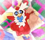  2021 absurd_res ambiguous_gender avian bird bow_tie crownedvictory delibird gift happy hi_res nintendo penguin pok&eacute;mon pok&eacute;mon_(species) sack snow tagme video_games 