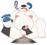  absurd_res anal anal_penetration anthro belly big_belly big_nipples blue_body blue_fur blush bodily_fluids butt canid canine canis chest_tuft chubby_anthro chubby_male claws crotch_tuft cum cum_on_arm cum_on_belly cum_on_self cum_while_penetrated domestic_cat domestic_dog duo feet felid feline felis first_person_view floppy_ears fur genital_fluids grey_body grey_fur handjob handjob_while_penetrating hi_res inverted_nipples male male/male mammal moobs navel nipples nood1e overweight overweight_anthro overweight_male pawpads paws penetration penile sex slightly_chubby talking_friends talking_hank talking_tom talking_tom_and_friends_(series) tongue tongue_out tooth_gap tuft white_body white_fur 