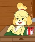  accessory animal_crossing anthro anus areola bell breasts butt canid canine canis christmas desk digital_media_(artwork) domestic_dog female fur furniture genitals gift hair hair_accessory hi_res holidays inside isabelle_(animal_crossing) mammal navel nintendo nipples nude open_mouth pussy shih_tzu smile solo table takeshi1000 tongue toy_dog video_games yellow_body yellow_fur 
