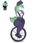  anthro breasts female hi_res looking_at_viewer lucy_swallows reptile scalie snake solo tongue tongue_out unicycle 