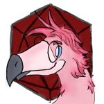  avian bird cinnamon_(arbitgon) dungeons_and_dragons eyewear flamingo glasses hasbro pink wizards_of_the_coast 