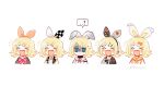  +++ 5girls armband arms_at_sides bangs black_jacket blonde_hair blue_eyes blush_stickers bow bowtie bumgae checkered_bow checkered_clothes closed_eyes closed_mouth cropped_torso detached_collar empty_eyes facing_viewer frilled_shirt_collar frills gradient gradient_bow hair_bow hair_ornament hairclip happy headphones highres jacket kagamine_rin laughing lineup multiple_girls multiple_persona neck_ribbon no_nose off_shoulder open_mouth orange_bow parted_bangs polka_dot polka_dot_bow project_sekai red_bow red_bowtie red_ribbon ribbon sailor_collar serious shaded_face short_hair simple_background spaghetti_strap sparkle_hair_ornament star_(symbol) star_hair_ornament sweatdrop swept_bangs turn_pale twitter_username two-tone_bow vocaloid white_background white_bow wing_collar x_hair_ornament 
