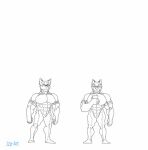  animated anthro belly canid canine canis duo growth jzp_art macro male male/male mammal muscle_growth muscular muscular_male pecs transformation weight_gain wolf zezeze2000 