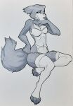  anthro beastars canid canine canis clothing female fenrih hi_res juno_(beastars) lingerie mammal sketch solo traditional_media_(artwork) wolf 