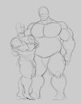  biceps big_(disambiguation) duo hi_res human implied_growth jzp_art male male/male mammal muscular muscular_male pecs size_difference sketch 