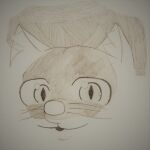  absurd_res domestic_cat felid feline felis feral hi_res male mammal solo traditional_media_(artwork) whiskers 
