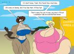  2018 anthro badger beach belly big_belly big_breasts big_butt bikini blonde_hair blush breasts briana_(satsumalord) brown_hair butt clothing cloud digital_media_(artwork) duo english_text female fur gerbil green_eyes hair huge_breasts huge_butt huge_thighs hyper hyper_breasts mammal multicolored_body multicolored_fur murid muscular muscular_female mustelid musteline navel obese obese_female open_mouth overweight overweight_female rodent sand sandy_(satsumalord) satsumalord seaside sky speech_bubble swimwear text thick_thighs two_tone_body two_tone_fur water 