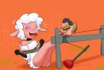  anthro bovid brush caprine droopy_(series) feet female holdplacer_(artist) leggy_lamb mammal metro-goldwyn-mayer sheep sheep_wrecked soles solo tickling toes 