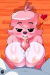  &lt;3 absurd_res anthro balls big_breasts blush breast_play breasts dark_templar_(artist) female genitals hi_res holding_breast licking male male/female mammal oral penile penis penis_lick sex titfuck tongue tongue_out 