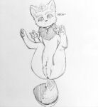  absurd_res anthro butt collar domestic_cat ears_up eyebrows feet felid feline felis female fluffy fluffy_ears fluffy_tail fur genitals glu_(artist) hi_res leaf league_of_legends legs_up looking_at_viewer lying mammal meowing monochrome neck_tuft on_back pawpads paws pussy riot_games smile solo solo_focus spread_legs spreading tuft video_games yuumi_(lol) 