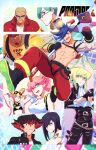  2girls 302 6+boys aina_ardebit anime_coloring blonde_hair blue_eyes blue_hair galo_thymos gloves goggles goggles_on_head green_hair gueira hair_cones heris_ardebit highres ignis_ex inset lio_fotia lucia_fex matoi meis_(promare) multiple_boys multiple_girls pink_hair promare purple_eyes remi_puguna spiked_hair topless_male varys_truss 
