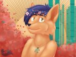  anthro detailed_background digital_media_(artwork) foxihfox fur hi_res looking_at_viewer male mammal solo 