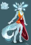  anthro blue_eyes canid canine crystal egg female hi_res isuna mammal 