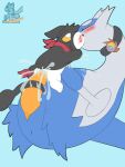  anal anal_penetration bodily_fluids cum cum_in_ass cum_inside emolga feral feral_on_feral genital_fluids genitals hi_res kissing latios legendary_pok&eacute;mon male male/male masturbation nintendo penetration penis pok&eacute;mon pok&eacute;mon_(species) size_difference syngie_(artist) tail_fetish tail_masturbation tail_play video_games 