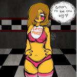  absurd_res anthro avian beak belly_grab big_breasts big_butt bird blue_eyes breasts brown_hair butt chica_(fnaf) clothing colored_nails confident erect_nipples eyeshadow female five_nights_at_freddy&#039;s five_nights_at_freddy&#039;s_2 five_nights_at_freddy&#039;s_3 footwear hair hi_res komiko komikoe legwear makeup nails nipple_outline nipples overweight scottgames slightly_chubby small_waist socks solo squish thigh_highs thigh_socks thigh_squish toy_chica_(fnaf) video_games weight_gain wide_hips 