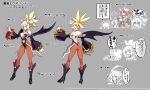  1boy 2019 3girls adell_(disgaea) ass back backless_leotard bangs black_footwear black_hair black_wings blonde_hair boots breasts bright_pupils character_sheet choker clothing_cutout company_name copyright curled_horns demon_girl demon_horns demon_wings detached_sleeves disgaea disgaea_rpg earrings full_body grey_background heart_cutout high_heels highleg highleg_leotard highres horns huge_breasts jewelry large_breasts leotard multiple_girls multiple_views navel non-web_source pantyhose photoshop_(medium) pointy_ears prier red_eyes red_hair rozalin seamed_legwear simple_background slit_pupils solo_focus speech_bubble standing strapless strapless_leotard text_focus tink_(disgaea) translation_request turnaround updo wide_sleeves wings 