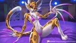  16:9 2022 5_fingers alanscampos anthro bikini clawroline clothing digital_media_(artwork) eyebrows felid female fingers fur hi_res kirby_(series) leopard looking_at_viewer mammal nintendo pantherine solo swimwear text url video_games widescreen 