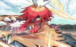  animal_focus bird brown_eyes claws closed_mouth commentary_request day hisuian_decidueye hyou_(hyouga617) looking_to_the_side outdoors owl pokemon pokemon_(creature) solo sparkle 