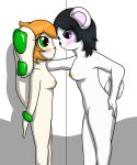  anthro black_hair canid canine canis domestic_dog duo emmiafterdark female female/female freedom_planet freedom_planet_2 fur giant_panda green_eyes hair hi_res mammal milla_basset neera_li nude orange_hair purple_eyes tan_body tan_fur ursid video_games white_body white_fur 