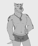  animal_humanoid anthro canid canid_humanoid canine canine_humanoid clothing collar dog_humanoid fist greyscale hand_on_hip hanna-barbera hi_res humanoid jewelry lewd_latte male mammal mammal_humanoid monochrome necklace scooby-doo scooby-doo_(series) sketch smile smirk solo underwear 