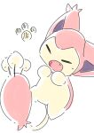  ambiguous_gender chaba fangs feral fur hi_res multicolored_body multicolored_fur nintendo open_mouth pok&eacute;mon pok&eacute;mon_(species) purple_inner_ear simple_background skitty solo tongue two_tone_body two_tone_fur video_games white_background white_body 
