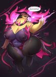  anthro big_breasts breasts camel_toe clothed clothing female fire genitals hi_res hisuian_typhlosion huge_breasts hybrid nintendo nipple_outline ocaritna pok&eacute;mon pok&eacute;mon_(species) pussy regional_form_(pok&eacute;mon) salazzle solo thick_thighs video_games 