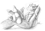  2022 3_toes anthro azuragon barefoot black_and_white claws dragon feet fingers foot_fetish foot_focus foot_play foot_shot frill_(anatomy) graphite_(artwork) greyscale hi_res hindpaw horn lounging male monochrome muscular pawpads paws pencil_(artwork) presenting reptile scales scalie shadowcloud signature simple_background sitting smile soles solo stripes toe_claws toes traditional_media_(artwork) unaware white_background 