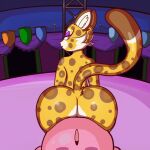  animated anthro anus bedroom_eyes blackmore blinking butt clawroline duo felid female kirby kirby_(series) leopard makeup male male/female mammal narrowed_eyes nintendo open_mouth pantherine penetration raised_tail seductive vaginal vaginal_penetration video_games yellow_sclera 