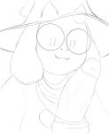  absurd_res anthro big_penis bovid cappuchino caprine clothing deltarune duo eyewear genitals glasses goat hat headgear headwear hi_res horn human male male/male mammal penis ralsei robe scarf sketch sketch_page smug undertale_(series) video_games wrapped_up 