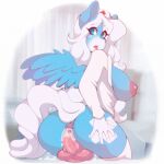  2022 5_fingers animated anthro breasts butt clothing cutie_mark equid equine fan_character female fingers hasbro icy_heart legwear looking_at_viewer mammal my_little_pony nipples pegasus tolsticot wings 