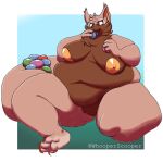  1:1 2022 absurd_res anthro areola belly berry big_belly big_breasts breasts brown_body eating feeding feet female food front_view fruit greedent hi_res highlights_(coloring) huge_breasts mammal navel nintendo nipples nude obese obese_anthro obese_female overweight overweight_anthro overweight_female plant pok&eacute;mon pok&eacute;mon_(species) rodent sciurid solo squish thick_thighs video_games weight_gain whooperscooper wide_hips 