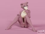  3d_(artwork) 5_toes anthro barefoot beastars blender_(software) breasts butt calebjb canid canine canis digital_media_(artwork) feet female fur genitals hair humanoid_feet juno_(beastars) looking_at_viewer mammal nipples nude pinup plantigrade pose pussy simple_background smile solo toes wolf 