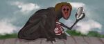  absurd_res ambiguous_gender attack_on_titan black_body black_skin crossover fusion ghibli hi_res mask no-face not_furry onionjam solo spirited_away teeth tongue 