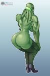  2020 alien alien_humanoid animal_humanoid ben_10 big_butt butt cartoon_network cephalopod cephalopod_humanoid chimera_sui_generis clothing crouching curvy_figure female fours_(artist) hi_res high_heels humanoid legwear looking_at_viewer looking_back marine marine_humanoid mollusk mollusk_humanoid mostly_nude muscular muscular_female muscular_thighs myaxx presenting presenting_hindquarters simple_background solo thick_thighs thigh_highs voluptuous 