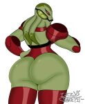  2020 absurd_res alien alien_humanoid animal_humanoid ben_10 big_butt butt cartoon_network cephalopod cephalopod_humanoid chimera_sui_generis clothed clothing curvy_figure female hi_res humanoid legwear looking_at_viewer looking_back marine marine_humanoid mollusk mollusk_humanoid myaxx partially_clothed presenting presenting_hindquarters saucepit_(artist) simple_background solo thigh_highs voluptuous wide_hips 